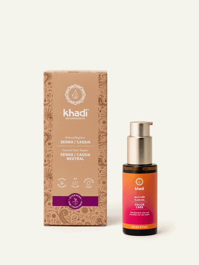 Color & Care Bundle Bild des Color Finish Conditioners als Nachbehandlung der Haarfarbe von Khadi