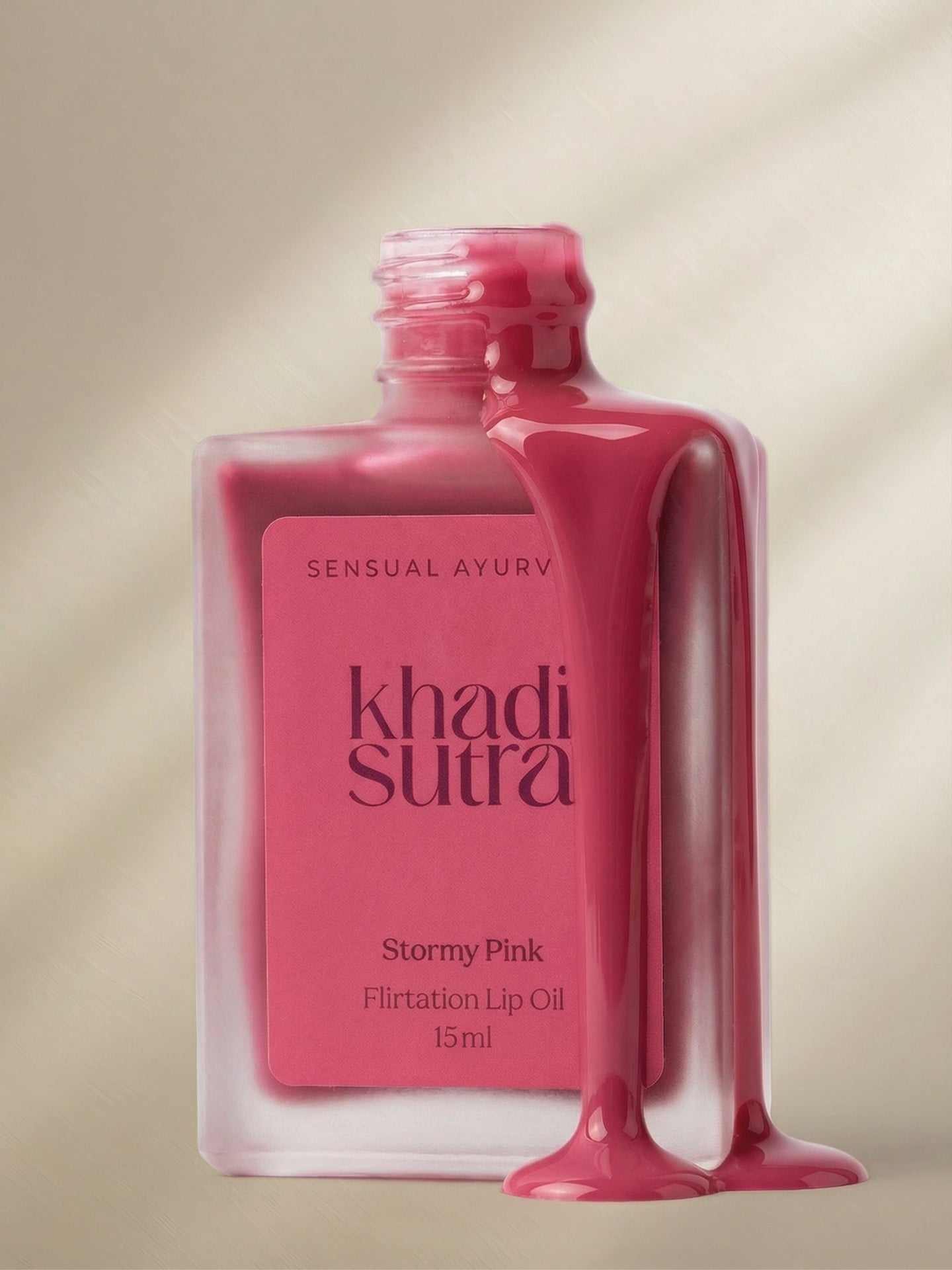 khadi sutra Oil Stormy Pink