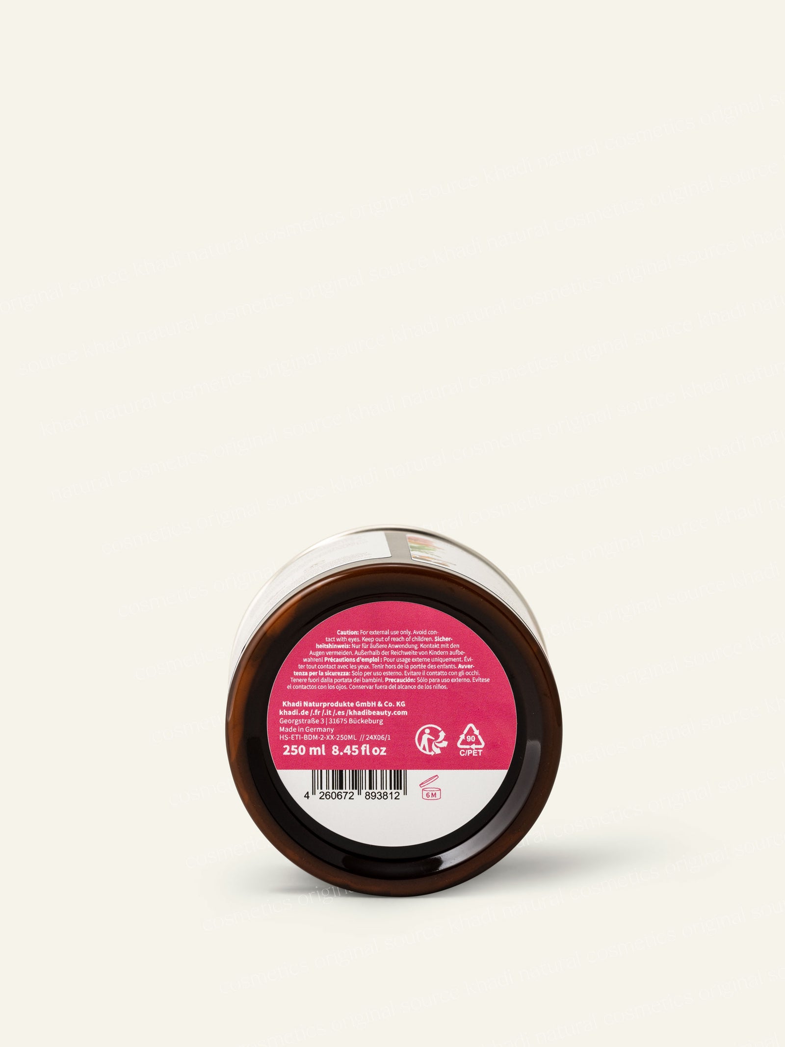 khadi Rose Love Body Butter Rückseite Produktbild