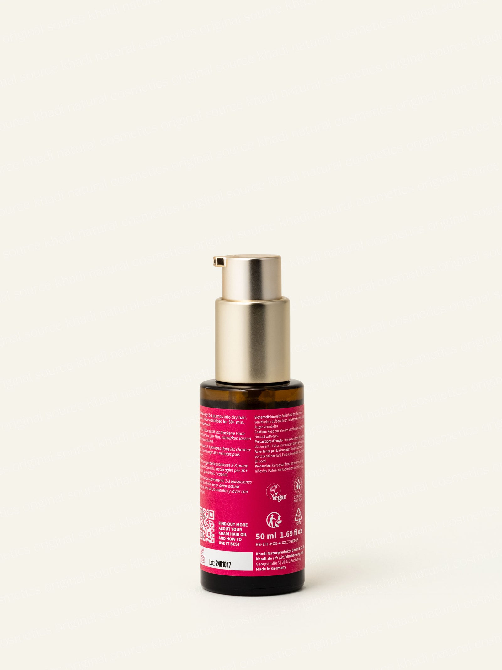 khadi Color Care Haaröl Rückseite Produktbild