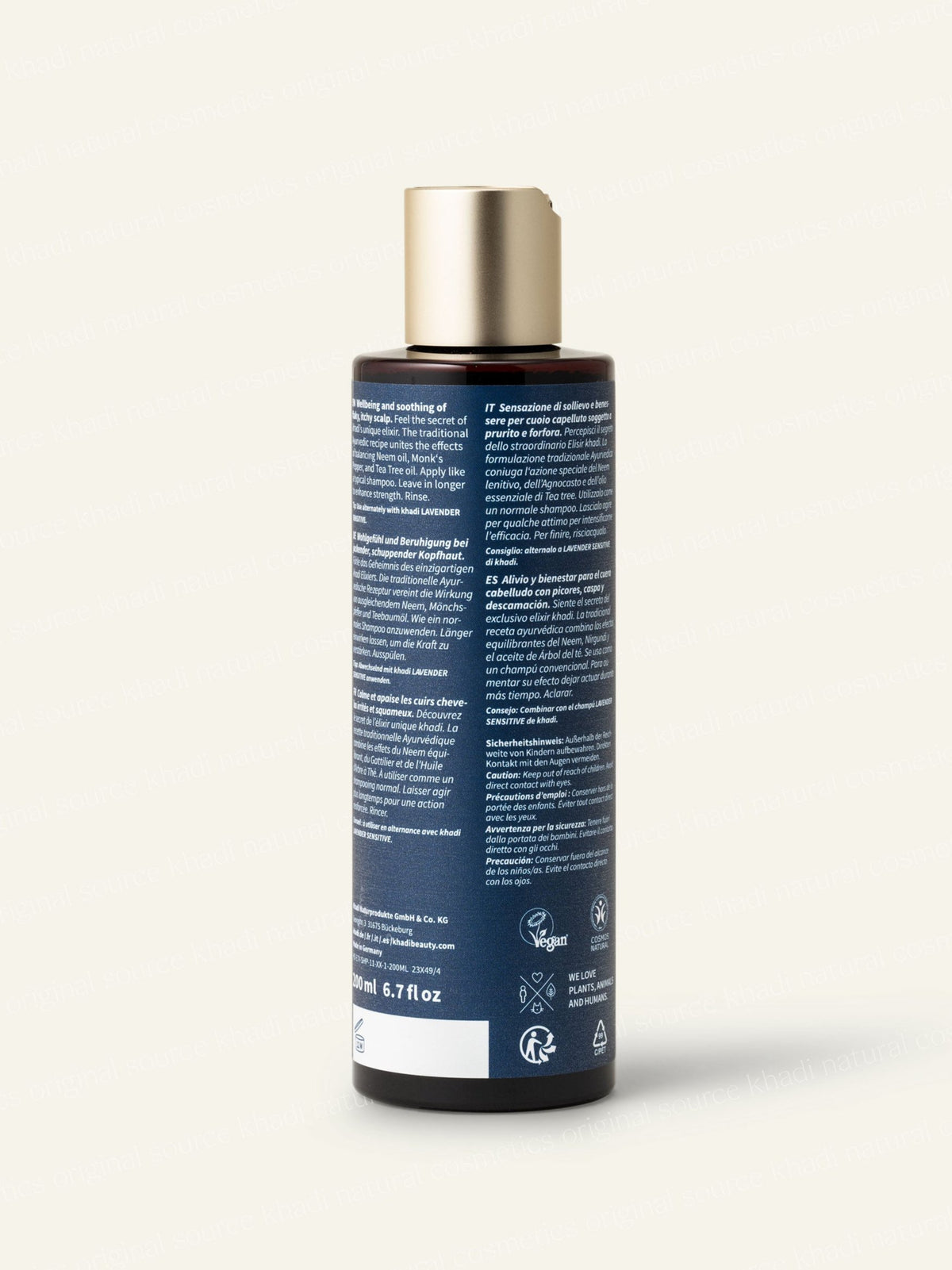 khadi Neem Balance Shampoo Rückseite Produktbild