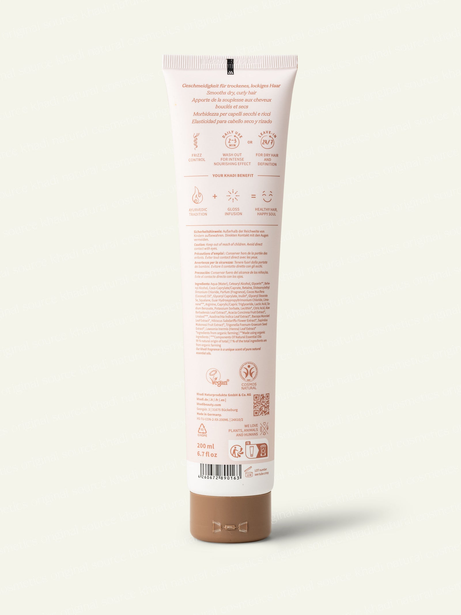 khadi Coconut Shikakai Conditioner Rückseite Produktbild