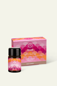 khadi Pink Lotus Körperöl (Reisegröße) – beruhigende Pflege für Haut und Sinne