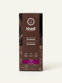 khadi Pflanzenhaarfarbe Aschbraun Verpackung von vorne
