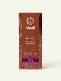 khadi Hellbraun Pflanzenhaarfarbe Verpackung von vorne