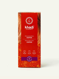 Bild von Kupfer Pflanzenhaarfarbe, Verpackung DE-US von Khadi