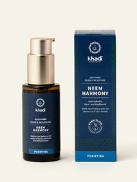 Bild von Neem Harmony Haar- und Kopfhautöl, reinigende Verpackung von Khadi